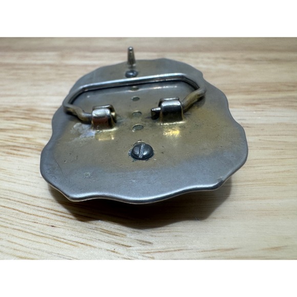 Vintage Native American Style Metal Belt Buckle Inlaid Design - Picture 15 of 16